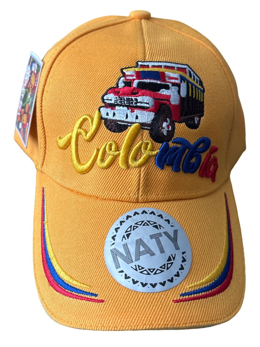NWT Unisex Colombia Embroidered Yellow Baseball Cap Colombian Chiva Hat Sombrero